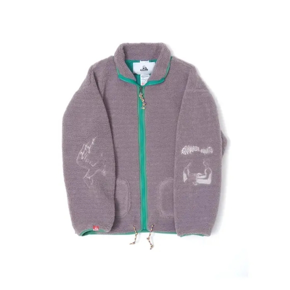 🆕⭐ JUNGLES JUNGLES Sherpa fleece embroidered jacket - Picture 13 of 15